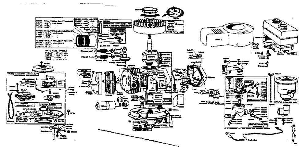 Replacement Parts Diagram and Parts List for 8HF  Briggs and Stratton Engine
